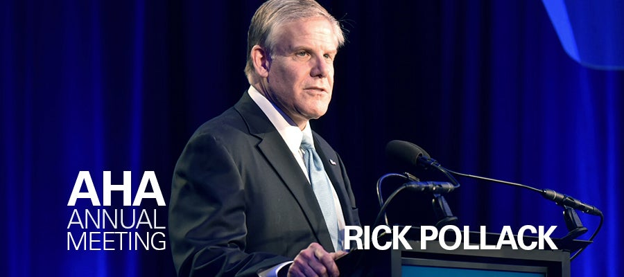 Rick Pollack speaking at the AHA Annual Meeting