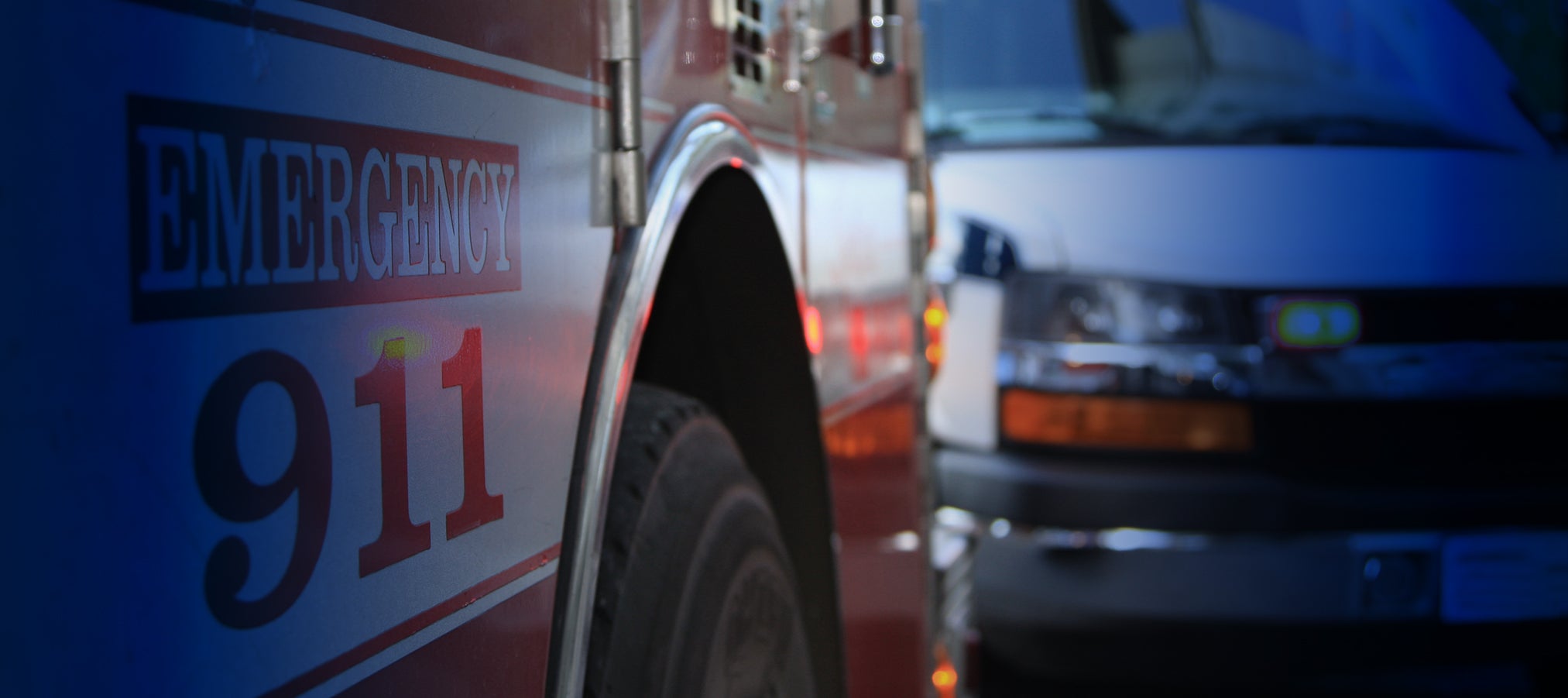 Blurry image of ambulance