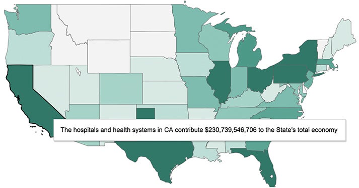 hospital expenditures in the united states map
