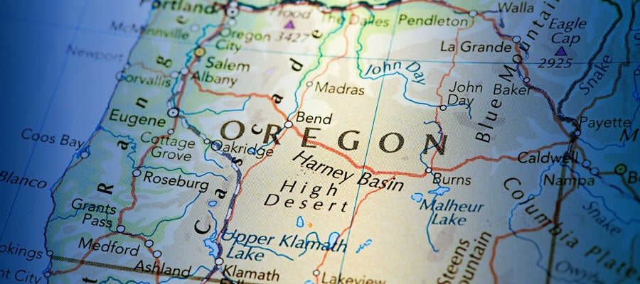 Map of Oregon, Oregon hospital charity spending