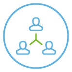 icon puzzle pieces with people