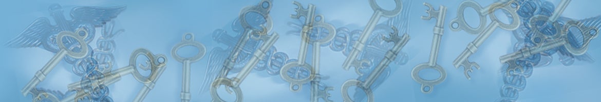 keys on a blue background