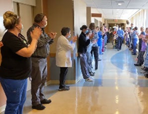 Cheering in hall, COVID-19