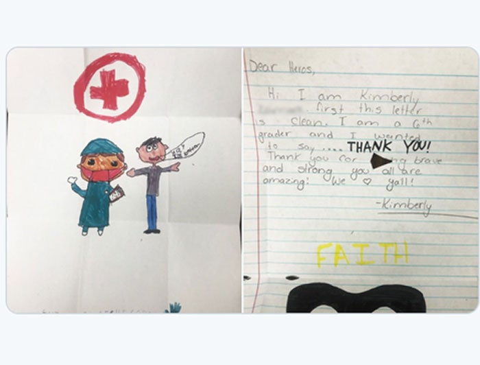 Kids Thank You note and drawing