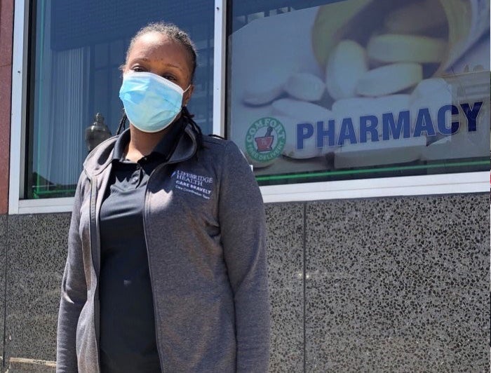 lifebridge health care worker in mask