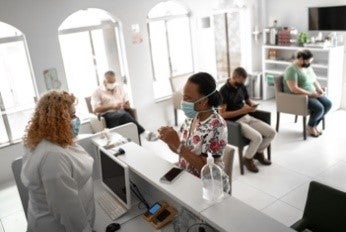 patients at clinic