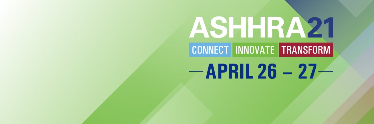 ASHHRA21 Virtual Conference: April 16 - 27