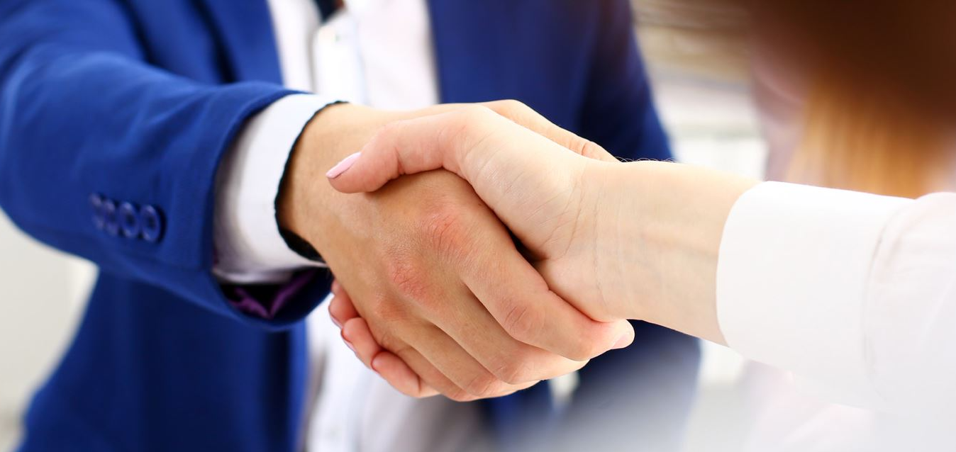 Two People Giving a Handshake
