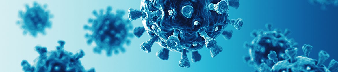 Closeup of the COVID-19 virus