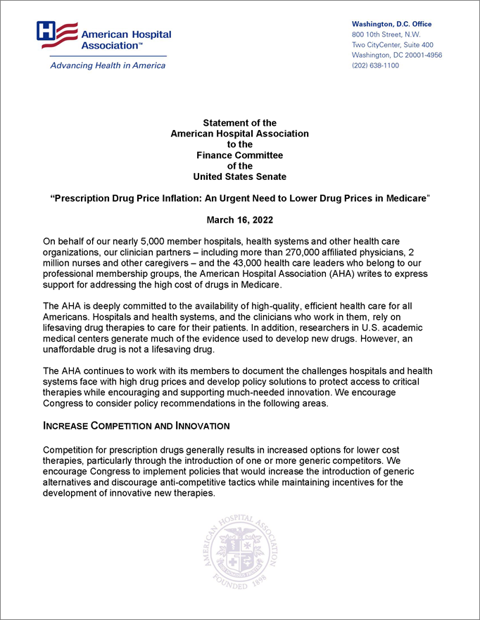 Image of the Senate Statement