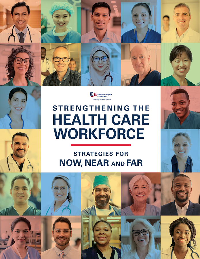 Strengthening the Health Care Workforce: Strategies for Now, Near and Far cover.
