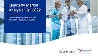 Quarterly Market Analysis: Q1 2022 cover. Presented by Syntellis and the American Hospital Association.