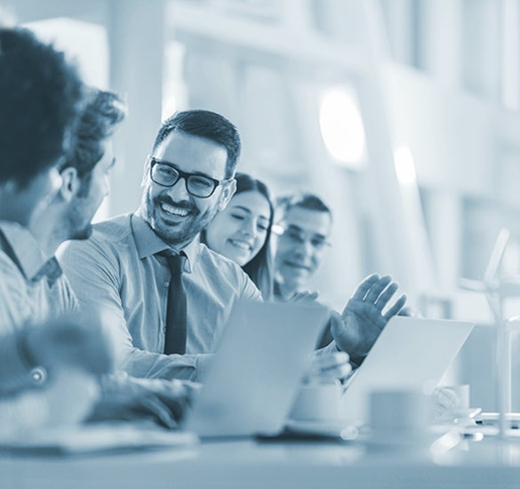 Business people at a desk