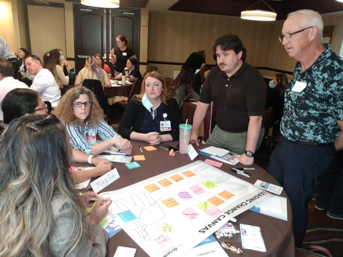 TeamSTEPPS canvases on table