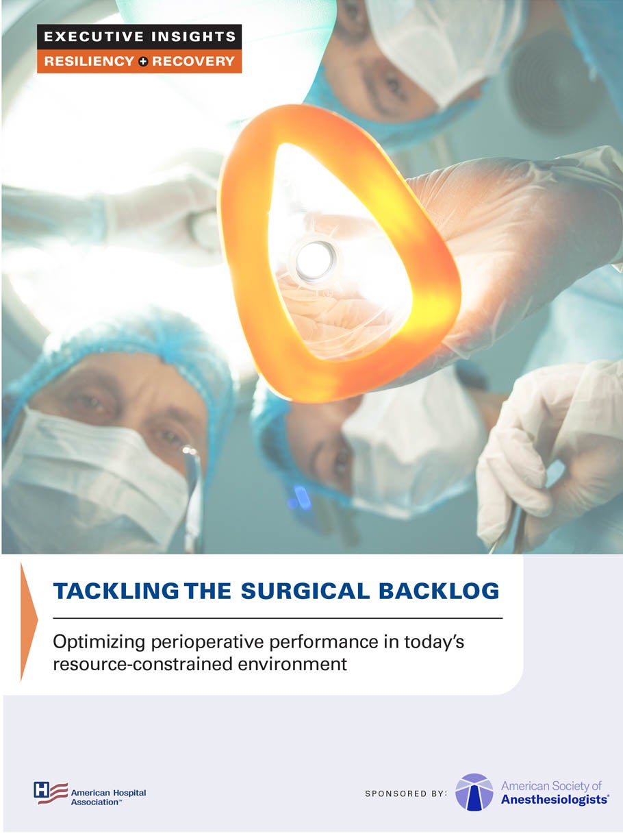 Executive Dialogue | Tackling the Surgical Backlog: Optimizing perioperative performance in today’s resource-constrained environment