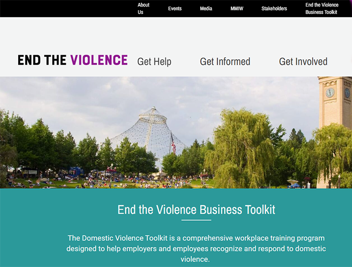 end the violence toolkit website image