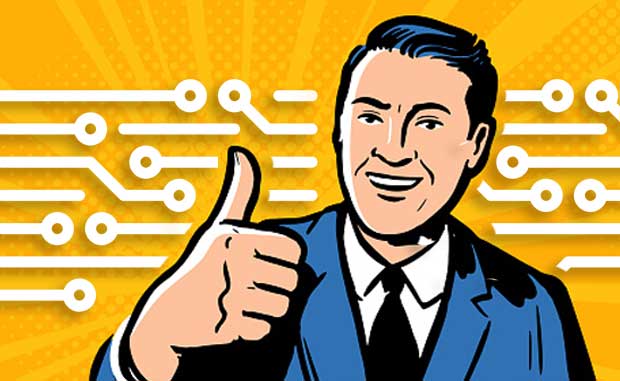 How-to-achieve-digital-health-success How to Achieve Digital Health Success. A businessman give the thumbs-up sign.