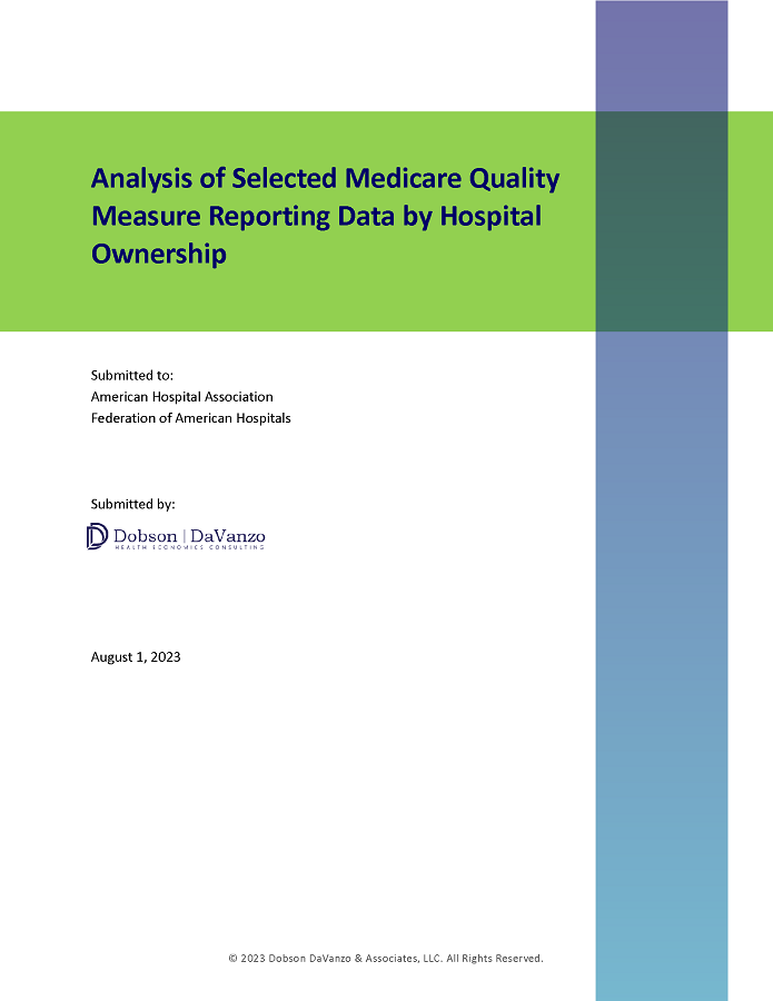 Analysis of Selected Medicare Quality Measure Reporting Data by Hospital Ownership page 1.