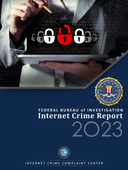 Cover Federal Bureau of Investigation Internet Crime Report 2023