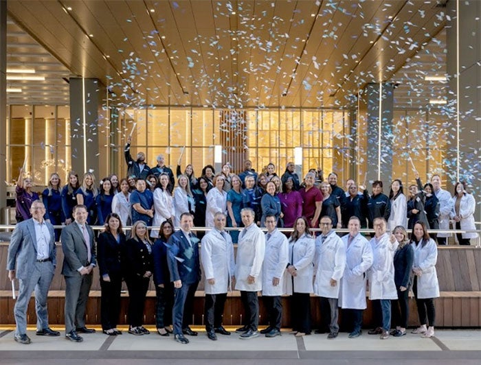 Hackensack Meridian Hackensack University Medical Center staff gather for a photo