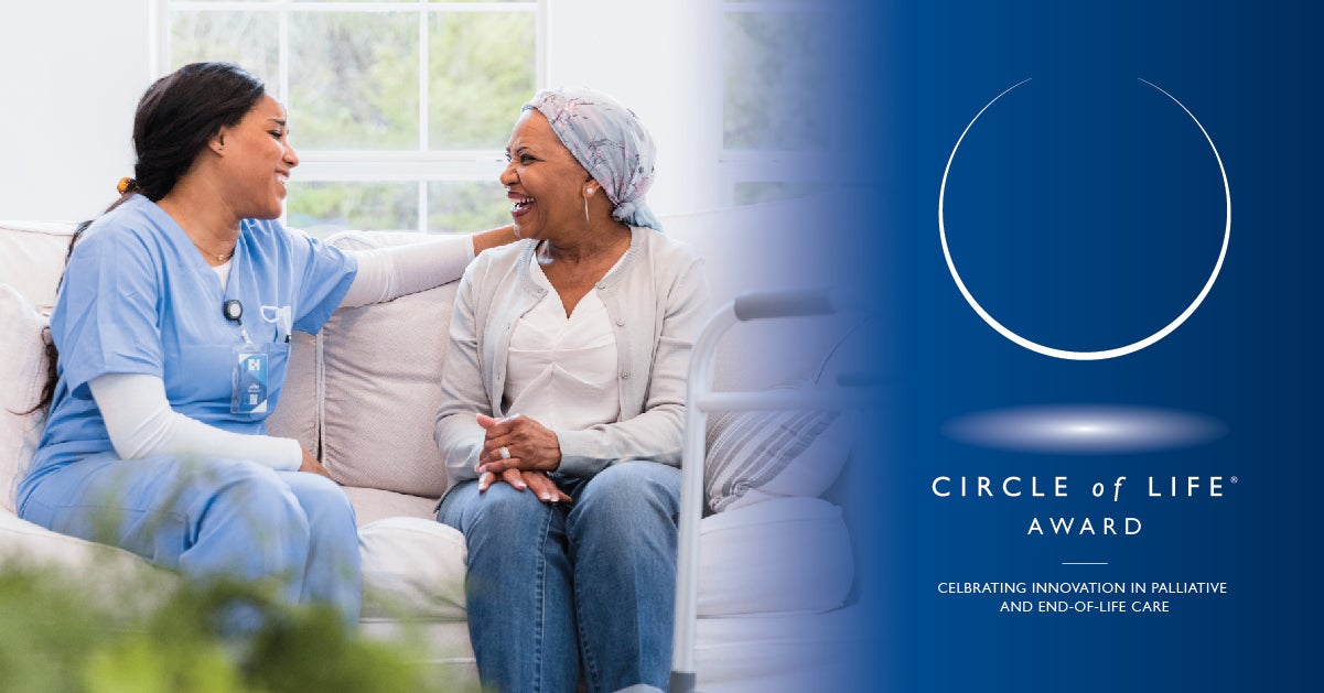 Circle of Life Award. Celebrating Innovation in Palliative and End-of-Life Care. Image for LinkedIn 1200x628.