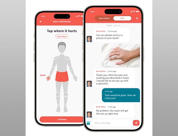 University of Kansas. Hurt app depicted on cell phone screens