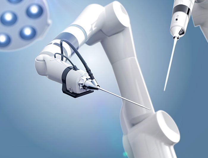 Doctors Medical Center. Product image of DaVinci robot