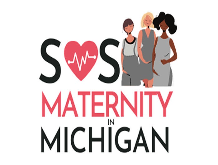 Wayne State University, Henry Ford Health. SOS Maternity in Michigan logo