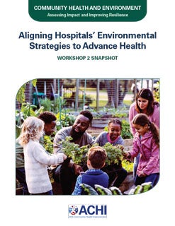 Cover image for the snapshot: Aligning Hospitals’ Environmental
						Strategies to Advance Health