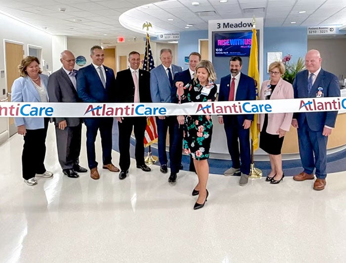 The ribbon-cutting ceremony for AtlantiCare Regional Medical Center - Mainland Campus's 50 new state-of-the-art private rooms spread over two floors.
