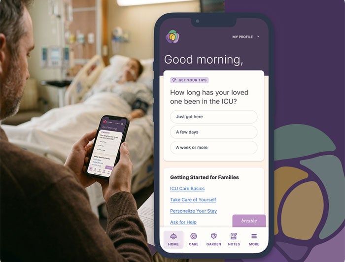UNMC patient app screen