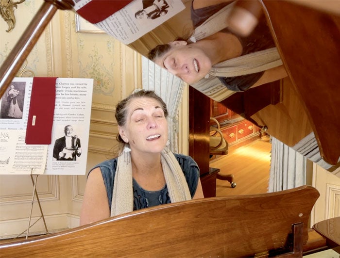 Intermountain patient Frankee Angel sings and plays piano at church