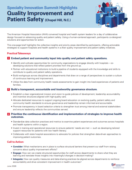 Quality Improvement and Patient Safety Specialty Innovation Summit Highlights