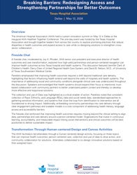 2026 Texas Hospital Association Summit: Breaking Barriers: Redesigning Access and Strengthening Partnerships for Better Outcomes, cover