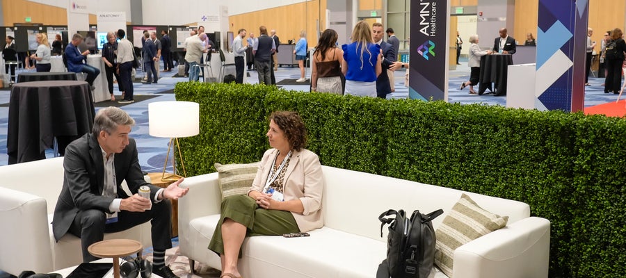 Attendees relaxing between sessions