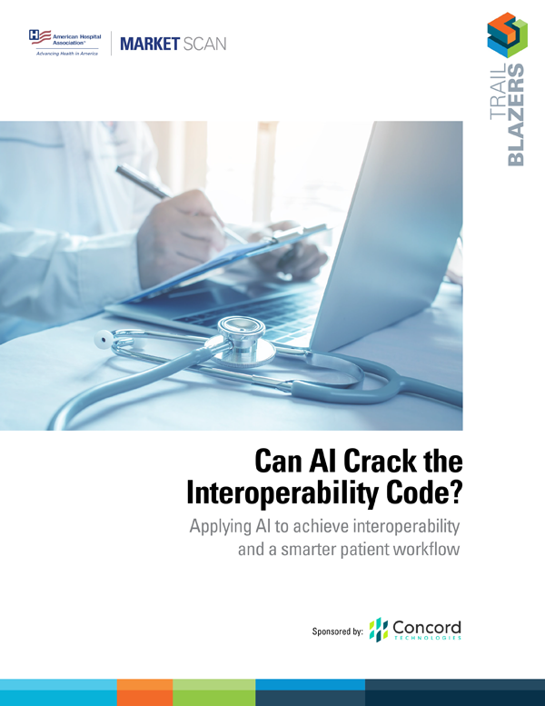 TrailBlazers cover of Can AI Crack the Interoperability Code? Applying AI to Achieve Interoperability and a Smarter Patient Workflow