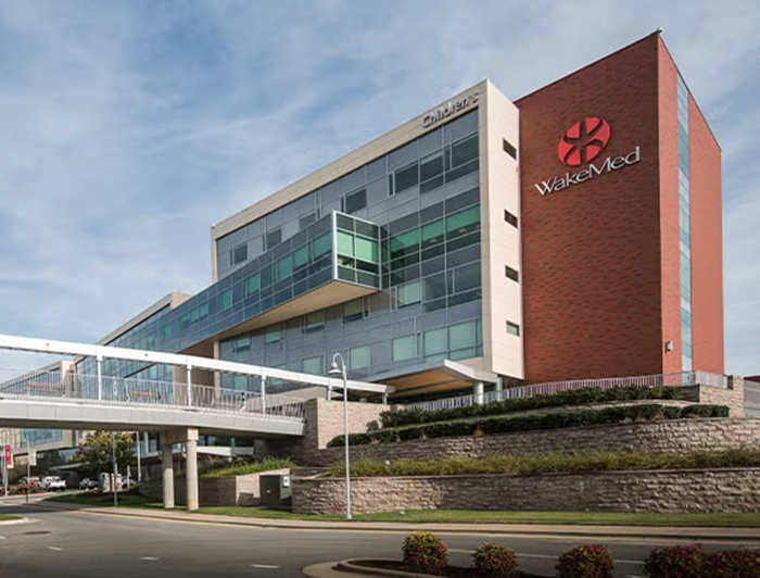 Exterior shot of WakeMed Health & Hospitals