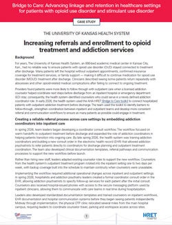 Cover image of the The University of Kansas Health System: Increasing Referrals and Enrollment to Opioid Treatment and Addiction Services