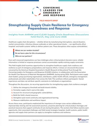Cover image of the Strategies for Medical Surge Management During Public Health Emergencies Report
