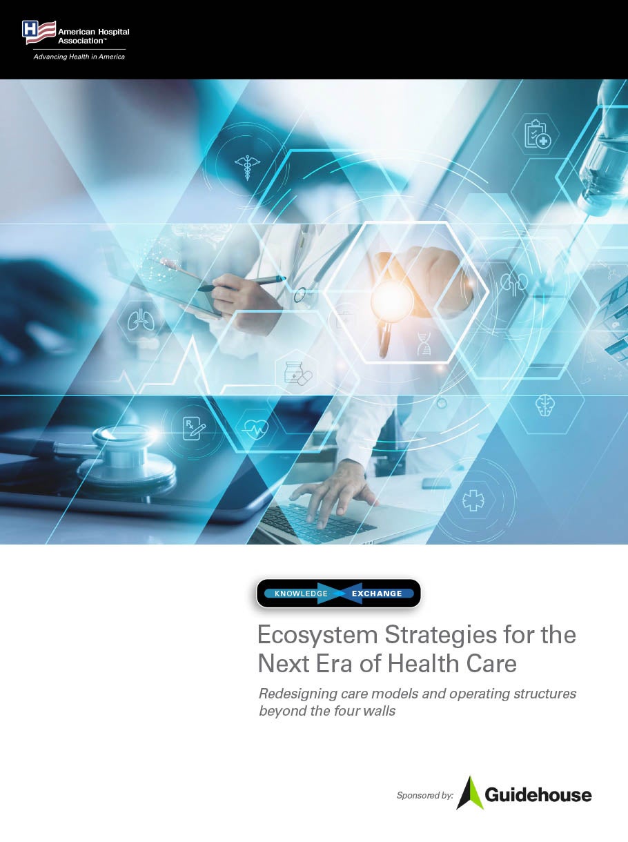 Cover image of the AHA Knowledge Exchange | Ecosystem Strategies for the Next Era of Health Care