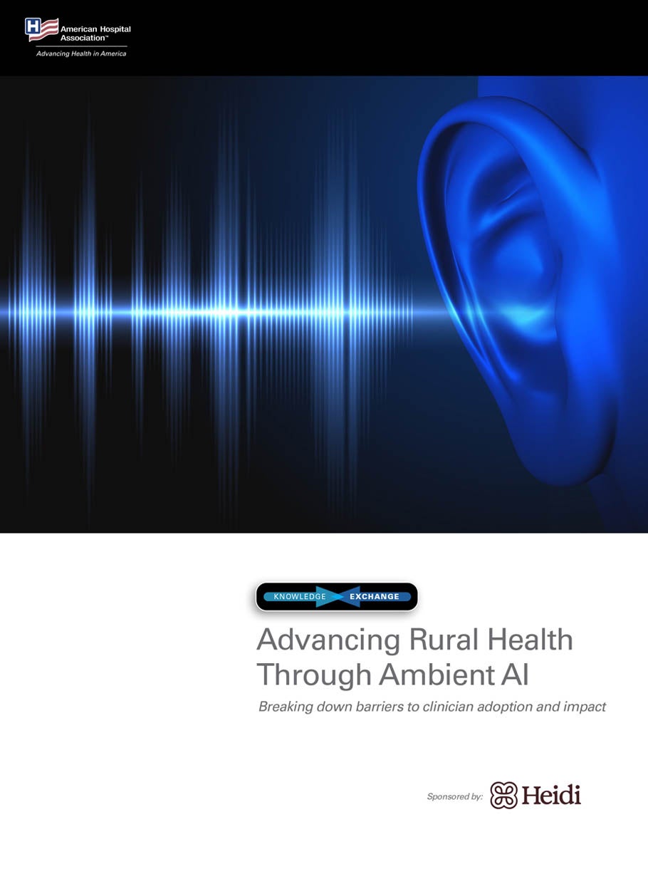 Cover image of the AHA Knowledge Exchange | Advancing Rural Health Through Ambient AI