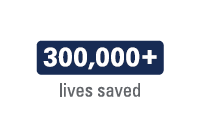300,000+ lives saved.