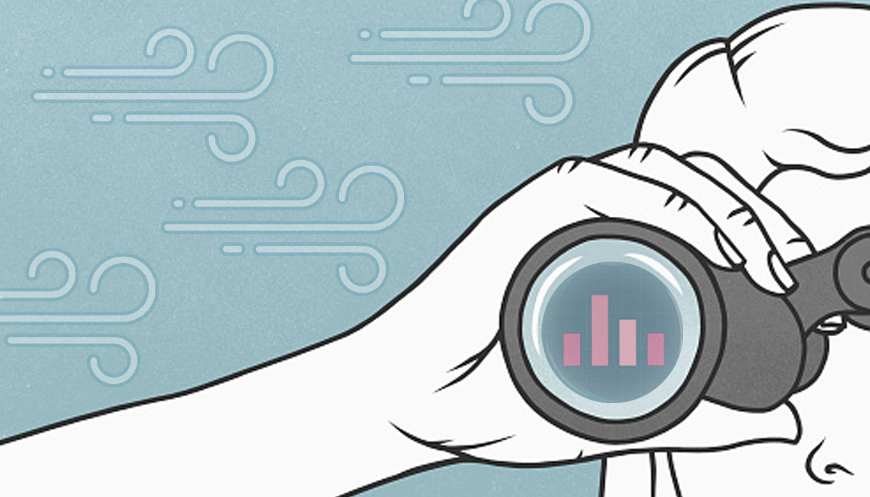 6 Key Projections: How Healthcare Demand Will Shift Over the Next 10 Years. A person looking through the binoculars as future projections in healthcare.