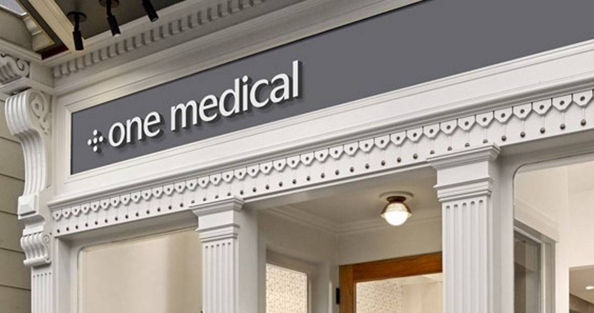 Amazon Finally Closes on One Medical Purchase. The One Medical logo above a storefront.