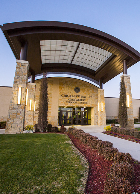 Chickasaw Nation Department of Health. Carl Albert Service Center facility.