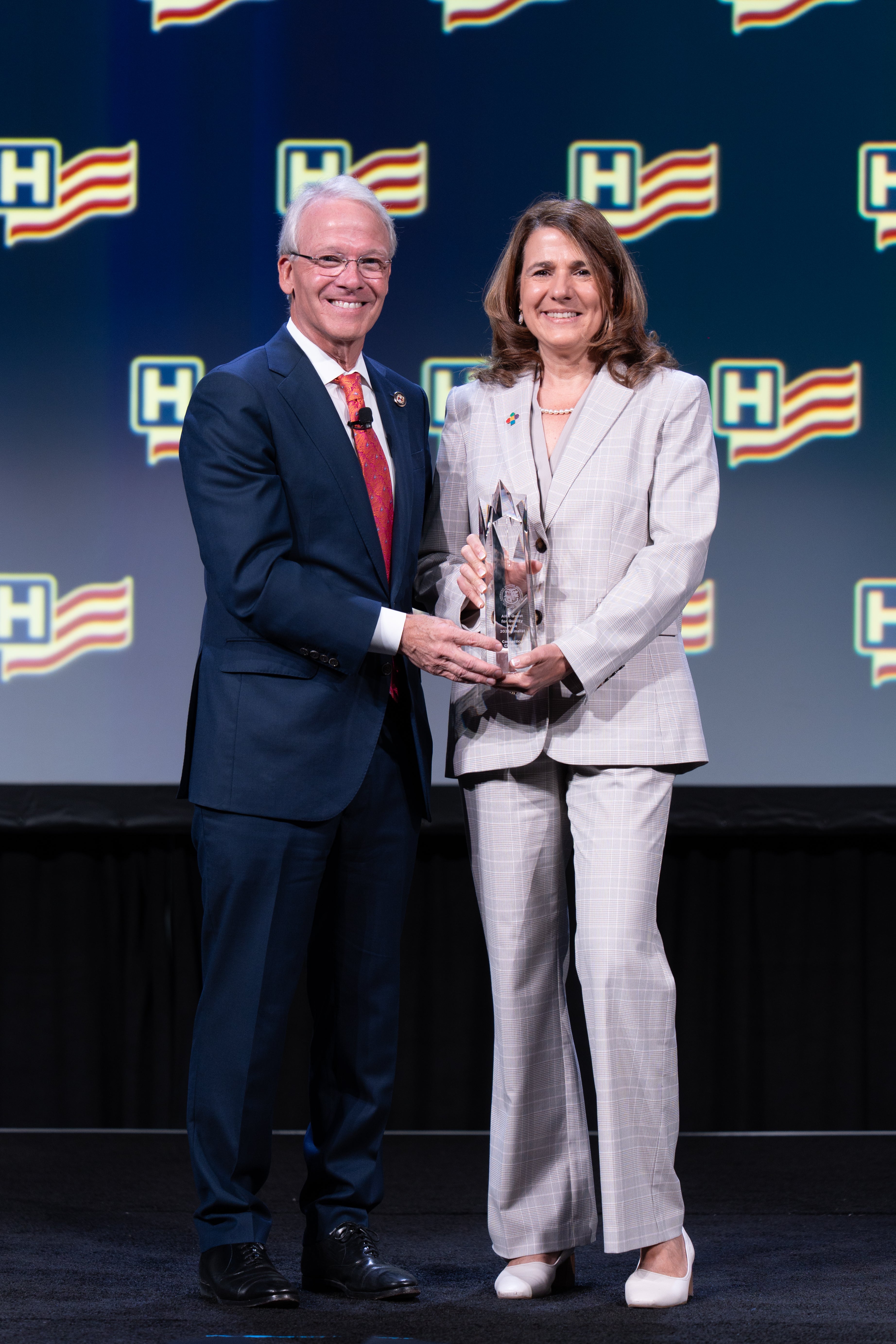 Connecticut Children’s accepting 2026 Quest for Quality Prize Finalist Award at the 2026 AHA Leadership Summit in Denver.