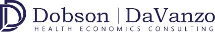 Dobson DaVanzo & Associates, LLC logo. Health Economics Consulting logo.