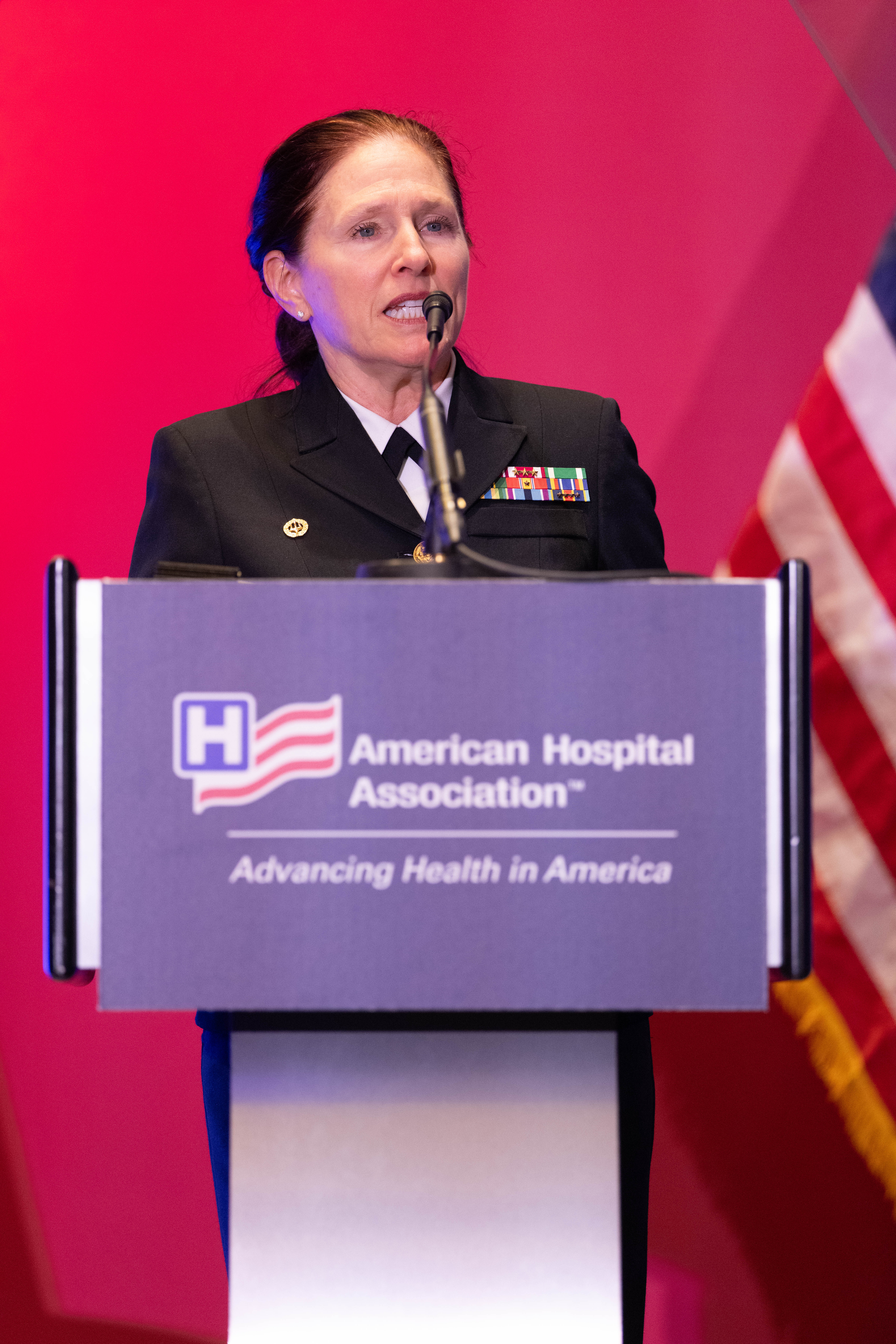 Award for Excellence winner Elizabeth Adriano, M.D., the commanding officer of the Naval Medical Center, San Diego, California.