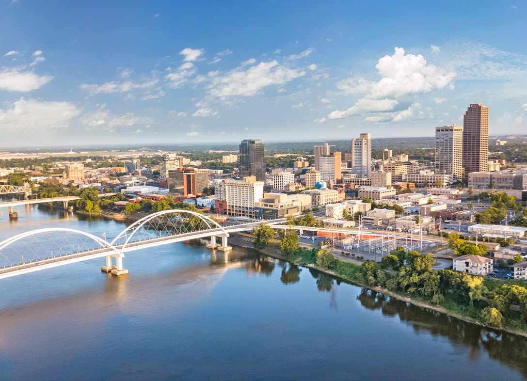 Little Rock, Arkansas, from above.