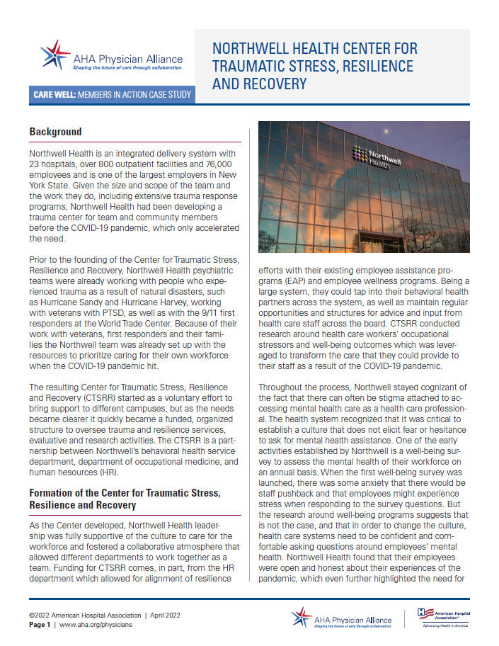 Northwell CTSRR